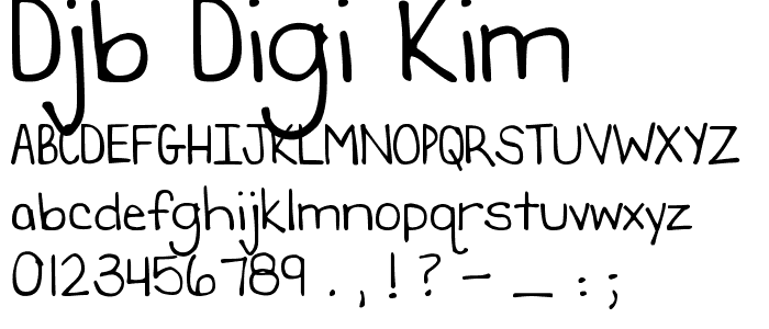 DJB DIGI KIM font